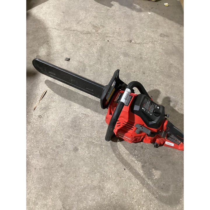 Lot # 1293 Craftsman 18-Inch Gas Chainsaw, Model CMGGXSMY42NB, Red/Black, with Bar Cover