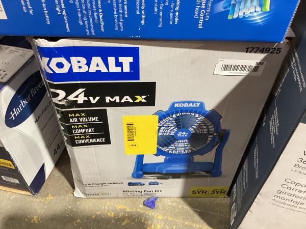 Lot # 988 Kobalt 2-In-1 24V Max Fan And Mist Maker $149