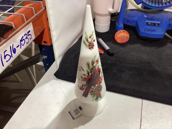 Lot # 80 Sullivans Cardinal Xmas Cone Tree Set of 2, $65