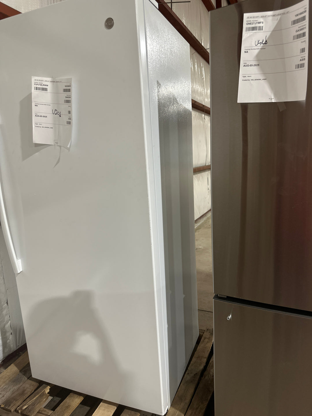 GE Garage Ready 21.3 cu. Ft. Frost Free Defrost Upright Freezer in White