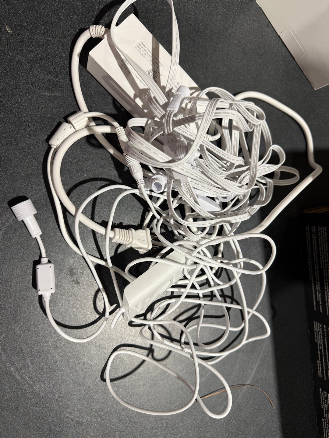 Luces LED para exteriores Govee Elite, 30 m, RGBICW, blancas, permanentes (caja abierta)