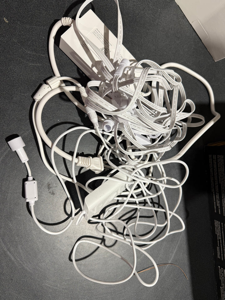 Luces LED para exteriores Govee Elite, 30 m, RGBICW, blancas, permanentes (caja abierta)