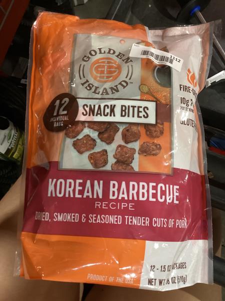 Lot # 1112 Golden Island Pork Snack Bites 12ct $22