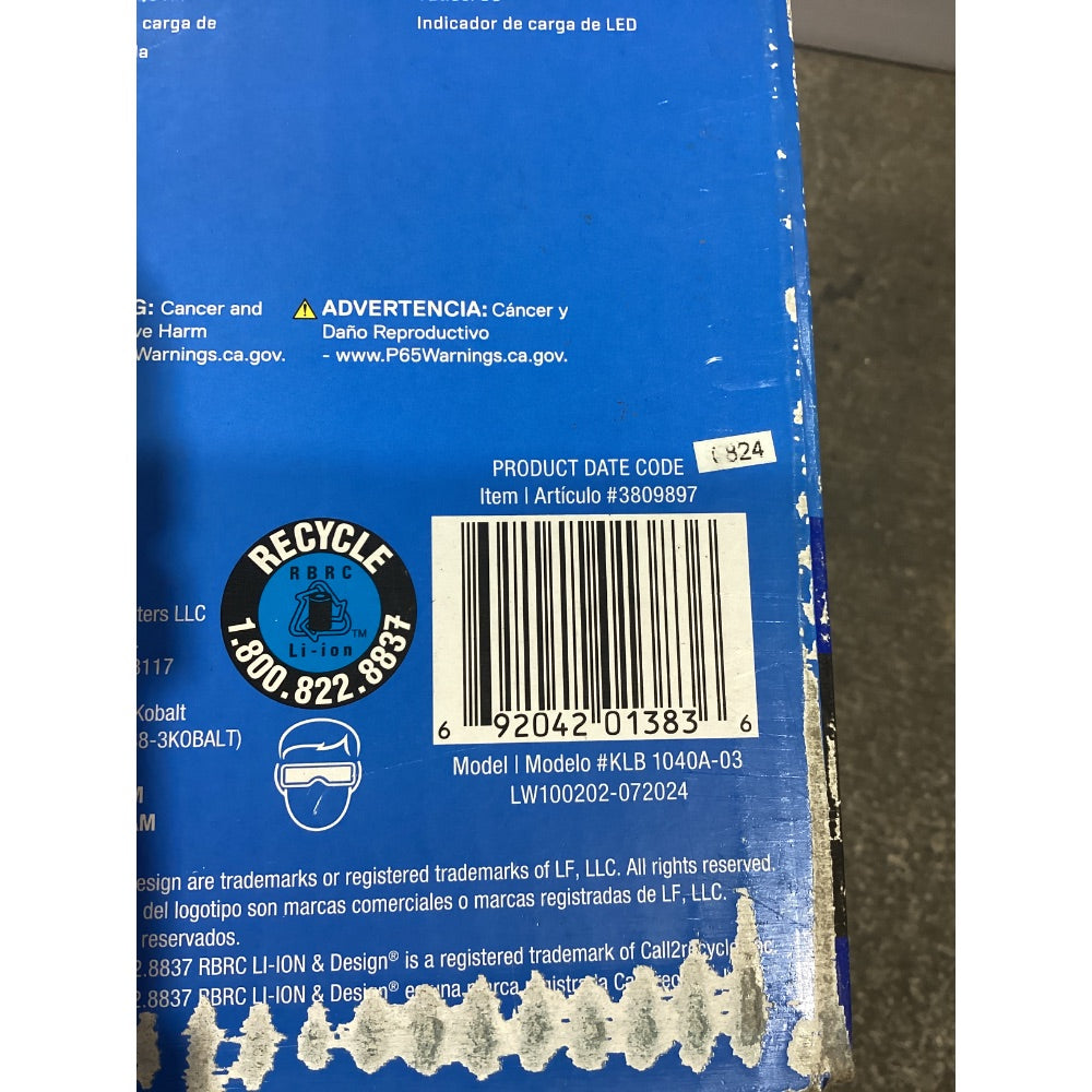 Lot # 95 Kobalt 169 Brushless Motor Blower $169.00