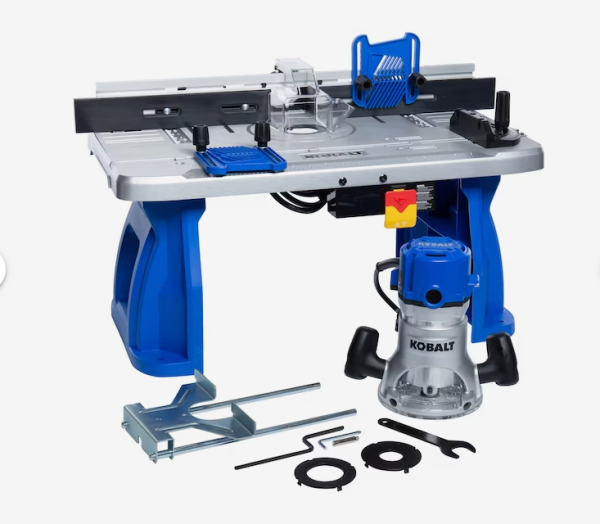 Kobalt 1/4-in and 1/2-in 12-Amp Fixed Corded Router with Table and (Charger Not Included) (open box)