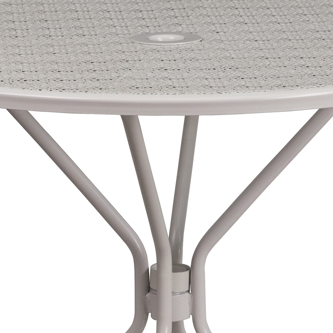 Lot # 2098 Flash Furniture Light Gray Patio-Side-Tables $148.60
