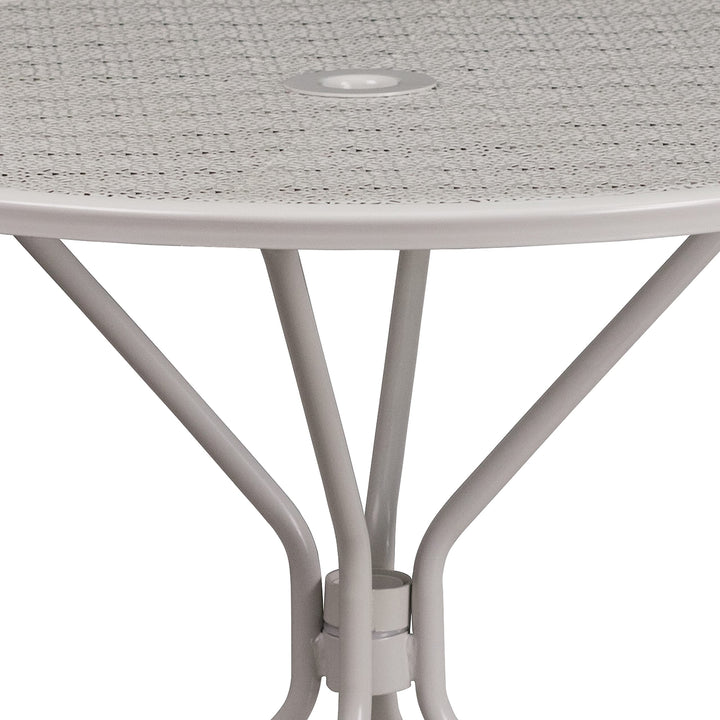 Lot # 2098 Flash Furniture Light Gray Patio-Side-Tables $148.60