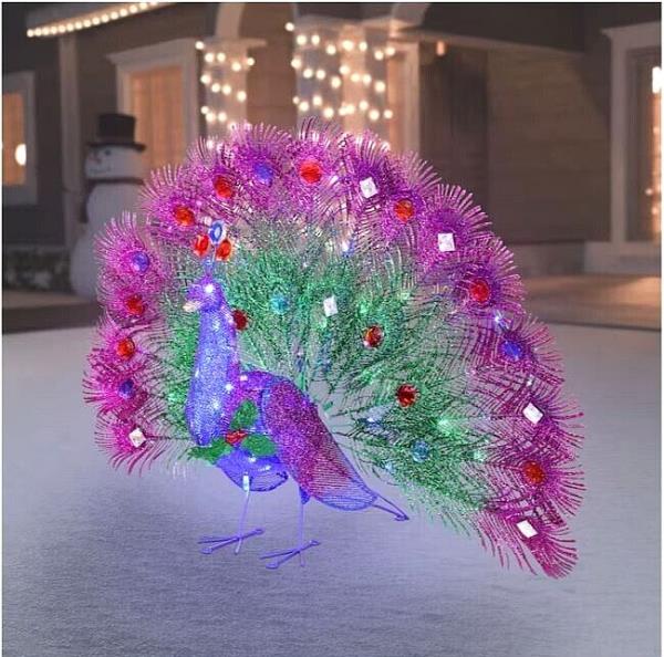 Lot # 1250 Holiday Living LED Twinkling Peacock Decoration$95