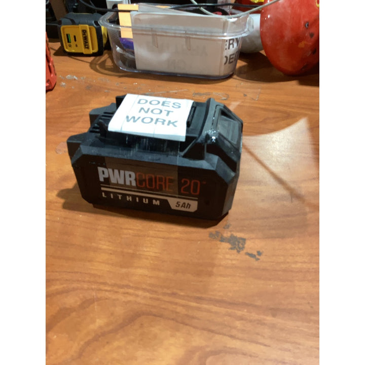 Lot # 1080 SKIL PWRCORE 20 5.0Ah Battery BY518603 $15