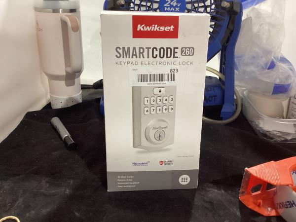 Lot # 823 Kwikset 260 Satin Nickel Keypad $99