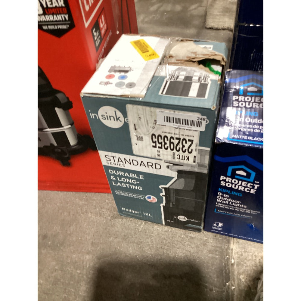 Lot # 248 InSinkErator Garbage Disposal $124.00