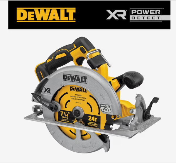 DEWALT XR POWER DETECT 20-volt Max 7-1/4-in Cordless Circular Saw (Tool Only)