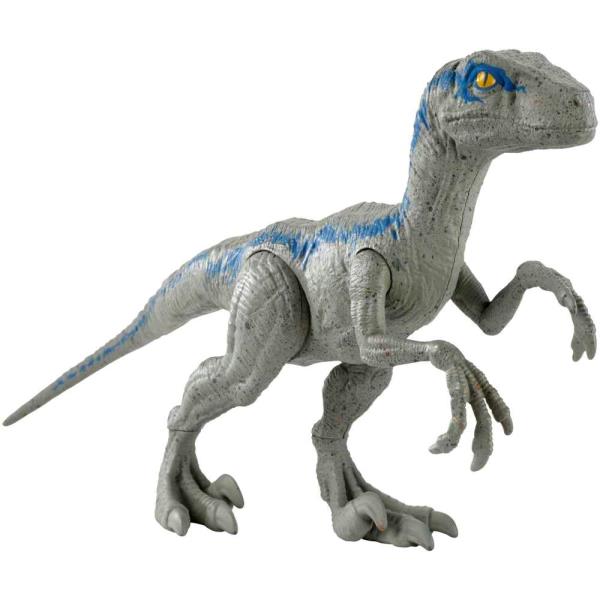 Lot # 389 MATTEL Velocirapator Blue Jurassic World 12" Dinosaur