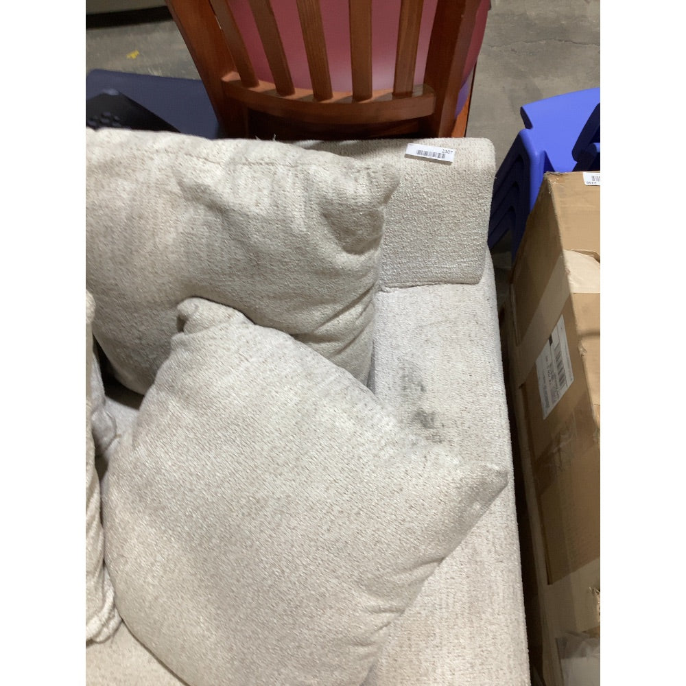 Lot # 2307 Beige Model Beige Cushioned Sofa $800