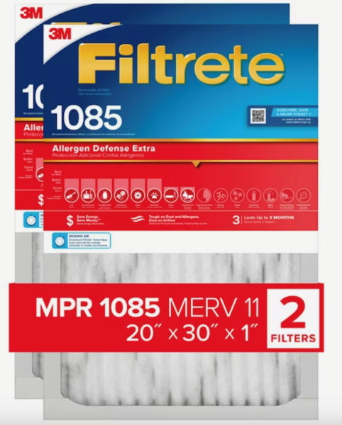 Lot # 633 Filtrete Advanced Allergen Reduction Filter $27