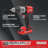 CRAFTSMAN CMCD732D2 V20 20V BRUSHLESS RP Cordless 1/2-in Hammer Drill Kit