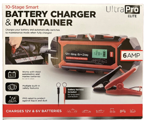 Lot # 1743 10 STAGE SMART BATTERY CHARGER AND MAINTAINER $70