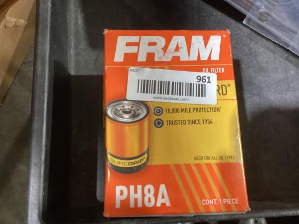 Lot # 961 Fram Engine Oil Filter PH8A $4.53