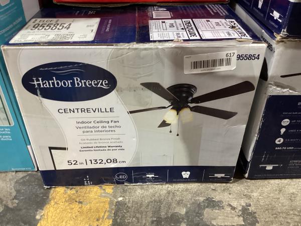 Lot # 617 Harbor Breeze Centreville  Indoor Ceiling Fan $95