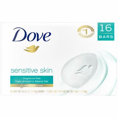 Lot # 1206 Dove Beauty Bar Sensitive Skin 3.75 Ounce (16 Count)