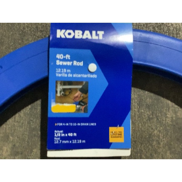 Lot # 641 KOBALT 40-ft Sewer Rod $70