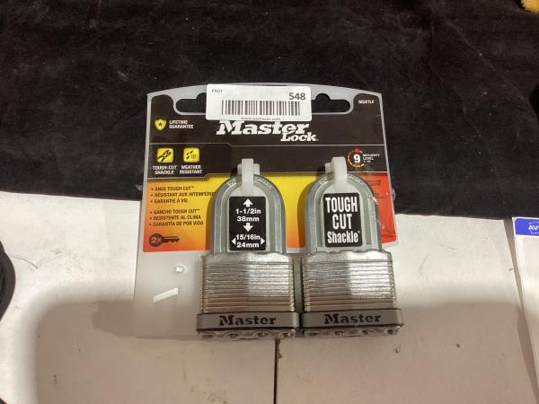 Lot # 548 Master Lock Heavy Duty Outdoor Padlock w/Key $39