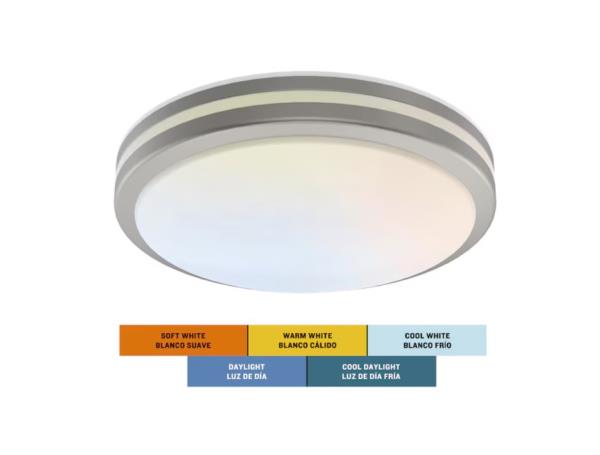 Project Source 13" Brushed Nickel LED Flush Mount Light