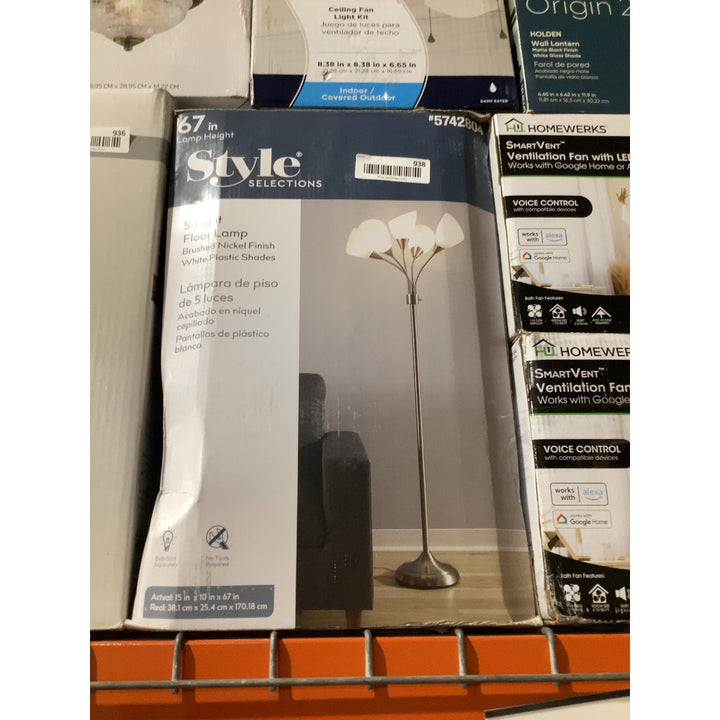 Lot # 938 Style Selections Floor Lamp $70.00