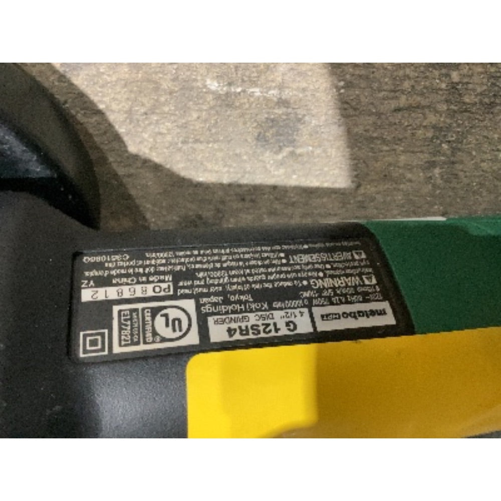 Lot # 499 Metabo HPT G 12SR4 Angle Grinder $55