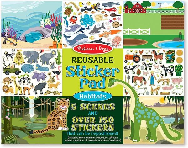 Lot # 956 Melissa & Doug Reusable Sticker Pad: Habitats - 150+ Reusable Stickers - FSC Certified