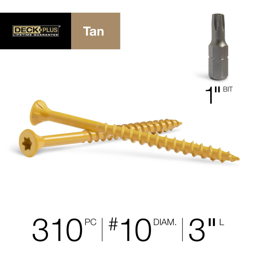 Lot # 1380 Deck Plus 10x3 Wood Screws $32.99