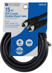 Lot # 806 Utilitech 15-ft Rg6 Black Coaxial Cable