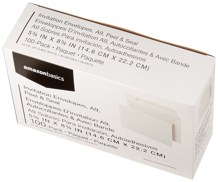 Lot # 1372 Amazon Basics A9 Env. White 100-Pk PeelSeal