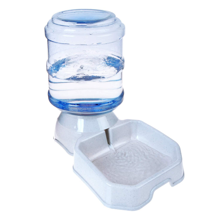 Lot # 636 Pet Water Dispenser Station - 1 Gal Replenish Pet Waterer for Dog Cat Animal Automatic Gravity Water Drinking Fountain Bottle Bowl Dish Stand