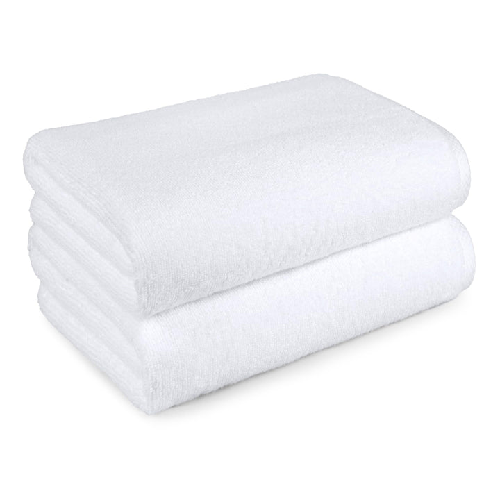 Lot # 1371 Amazon Basics 2-Pc Oversize Bath Towel White