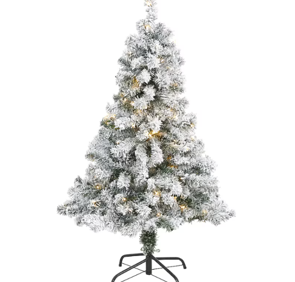 Lot # 1530 Nearly Natural 4-ft Artificial Christmas Tree with White LED Lights $55