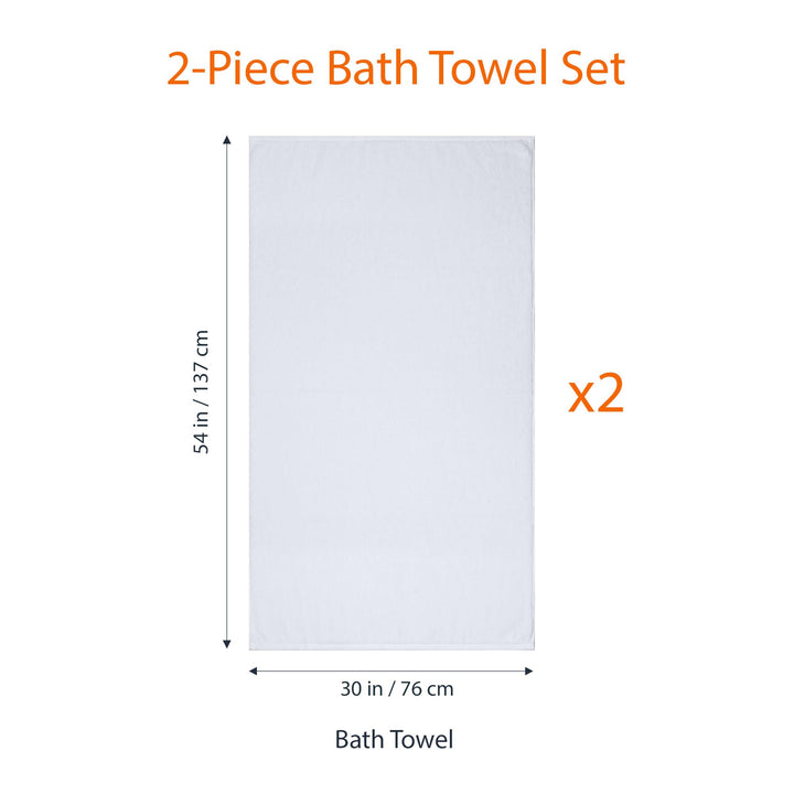 Lot # 1371 Amazon Basics 2-Pc Oversize Bath Towel White