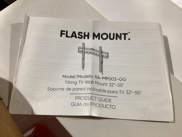 Lot # 2221 Flash Furniture Tilting TV Wall Mount $26