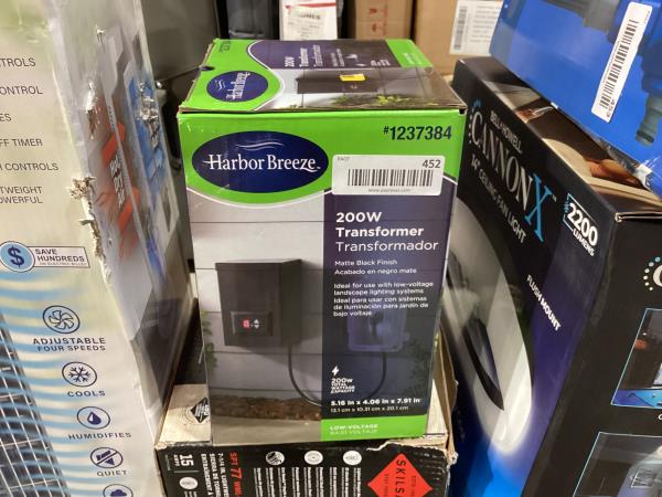 Lot # 452 Harbor Breeze 200 -Watt Multi-Tap Transformer $90