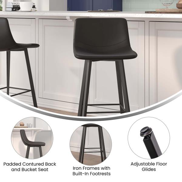 Lot # 1669 Modern Armless Counter Height Stools $217