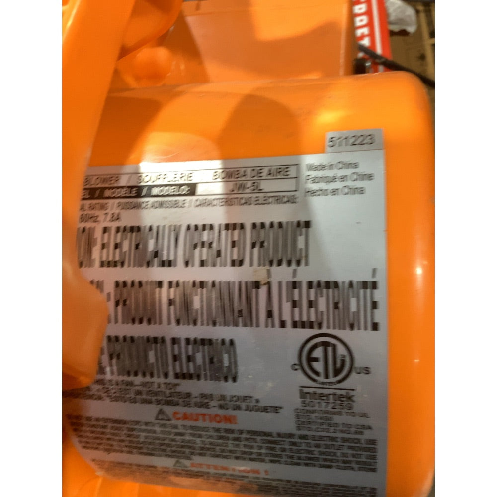 Lot # 231 JW-5L Blower Fan $50.00