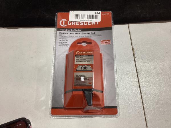 Lot # 414 Crescent Carbon Steel Utility Razor Blade (100-Pack)