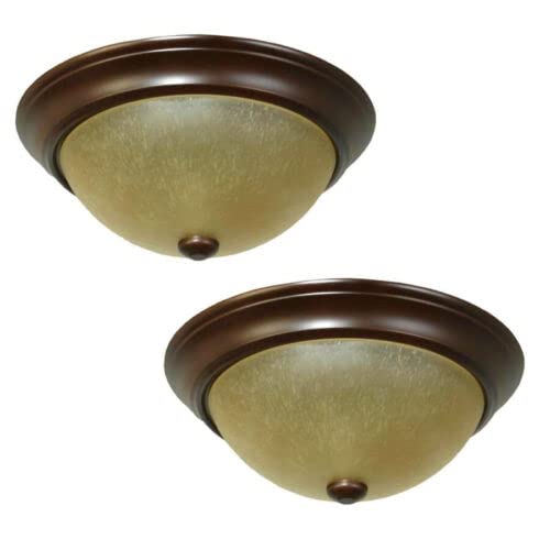 Lot # 834 Project Source Bronze LED Flush Mount 2 Light $55