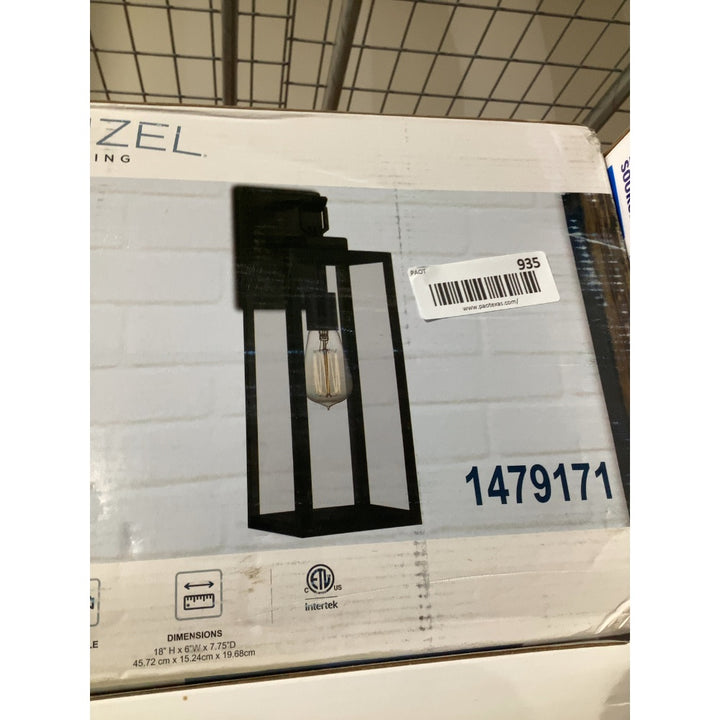 Lot # 935 Quoizel Drescher Matte Black Outdoor Wall Light $159