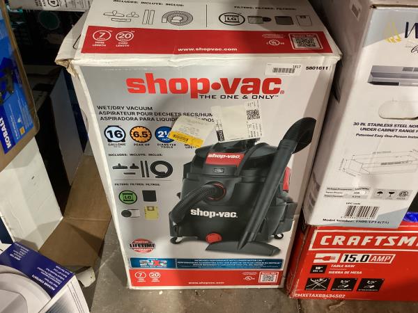 Lot # 1817 Shop-Vac 5801611 Wet Dry Vac $99