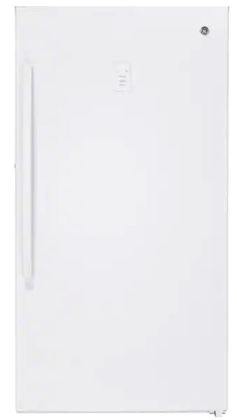 GE Garage Ready 17.3 cu. ft. Frost Free Defrost Upright Freezer in White