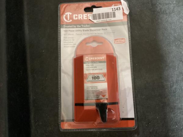 Lot # 1143 Crescent Carbon Steel Utility Razor Blade (100-Pack)