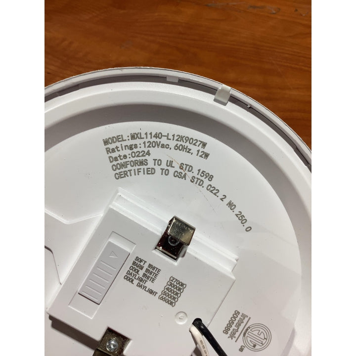 Lot # 1086 White LED Flush Mount Light WXL1140 $25.00
