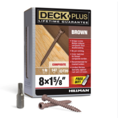 Lot # 1214 Deck Plus 8 x 1-58in Comp. Deck Screws $11.98