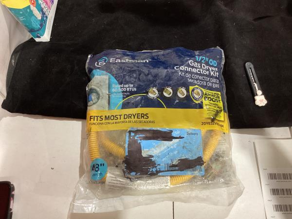 Lot # 377 Eastman Stainless Steel Gas Dryer Kit $42